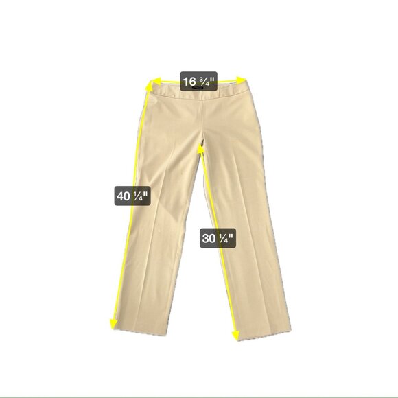 Rafaella Studio Petite Womens Tan Dress Pants Size 10P - Picture 7 of 10